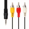 Unbranded 3RCA Male to 3.5mm Male Cable 3ft Adapter Audio