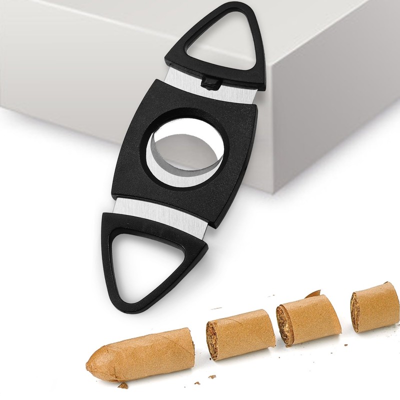 2 Pcs Pocket Cigar Cutter, OMGAI Double Stainless Steel Blade