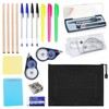 24 PCS Secondary School Stationery Set,Maths Sets For Secondary School