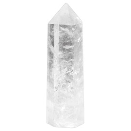XRZXTL White Quartz Crystal Towers Natural Healing Crystal Point Obelisk for Reiki Healing and Crystal Grid (3.38''-3.53'') Natural Crystal Gift