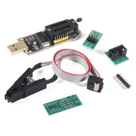 SOIC8 SOP8 Flash Chip IC Test Clips Socket Adpter Programmer BIOS + CH341A 24 25 Series for EEPROM Flash BIOS USB Programmer Module