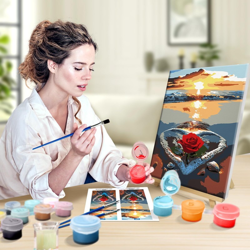 JOOZ JOOZ Paint by Numbers Kit for Adults with Frame,