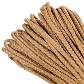 Outdoor Paracord Planet Mil-Spec Commercial Grade 550lb Type III Nylon Paracord, Tan, 50 feet
