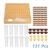 SagaSave Queen 130 Pieces Complete Beekeeping System Kit with Cell