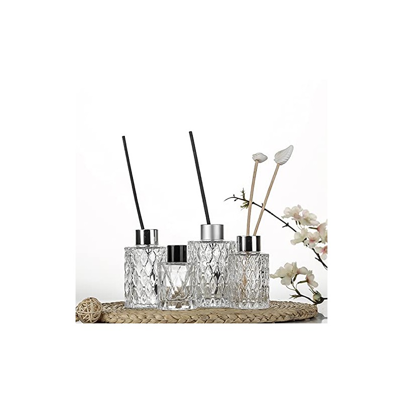 150ML/5oz Clear Glass Diffuser Jars Essential Oil Diffuser Bottle with