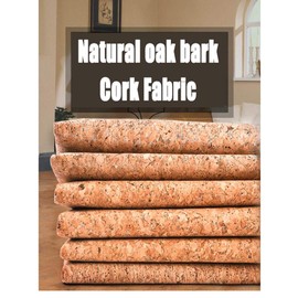 NIANTONG Cork Fabric, Real Cork, Leather Sheets, Soft Printed Lightweight Fabric in Natural Colour for DIY Crafts, 137 x 100 cm (Colour: 11#)