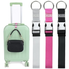 3 PCS Luggage Connector Straps for Suitcases Add a Bag Luggage Strap Travel Straps for Luggages Heavy Duty Jacket Valises Strap with Buckle Adjustable Baggage for Connecting Luggages Backpack