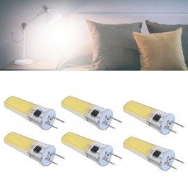 Hyuduo 6Pcs G8 Bulb, 5W Dimmable 2508 COB Energy Saving Easy Installation 360 Degrees 50000 Hours Stable 5W Bulbs 100?120V for Under Counter Kitchen Lighting(#2)