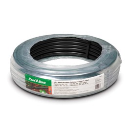 Rain Bird T63-100 Drip Irrigation 1/2" (0.634" OD) Blank Distribution Tubing, 100' Roll, Black