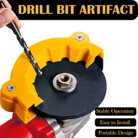 Agamino Drill Bit Sharpener, Multi-Specification Drill Bit Grinding Attachment Giant Blade Angle Grinder Drill Sharpener for All Bits, Professional Grinding Tool for Bench Grinder Sharpening Jig