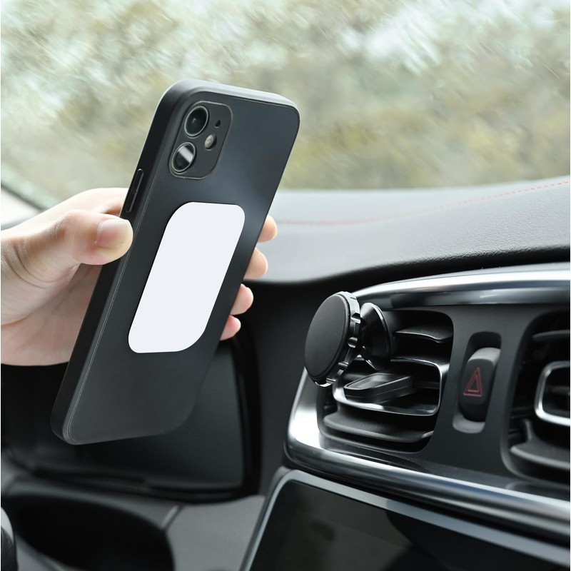 ZYAOTWQZ Phone Magnets - Universal Metal Plates, 2 Rectangular and