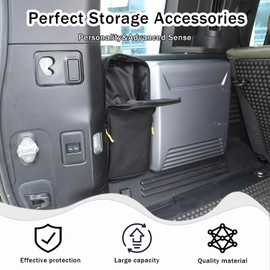 HIRUFAIT Car Storage Bag Compatible with Land Rover Defender 90 110 130 2020-2024, Rear Trunk Side Storage Organizer Accessories Oxford Cloth 1PCS