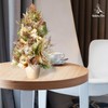22’’ Handcrafted Premium Christmas Tabletop Tree Champagne Gold Poinsettia Cone