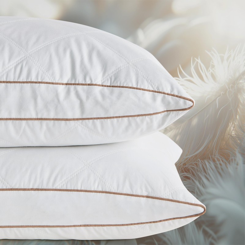 WOLKI Goose Down Feather Pillows, Pillows Standard Size Set of