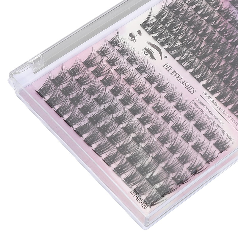 126 Cluster Lashes 10‑14mm Fluffy D Curl Individual Lashes for
