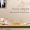 KJKVIVH Metal Wire Fruit Basket Fruit Bowl, Round Bread Storage