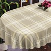 uwdfnwuif Plaid Oval Tablecloth Farmhouse 60"x84" Waterproof Table Cloth Washable