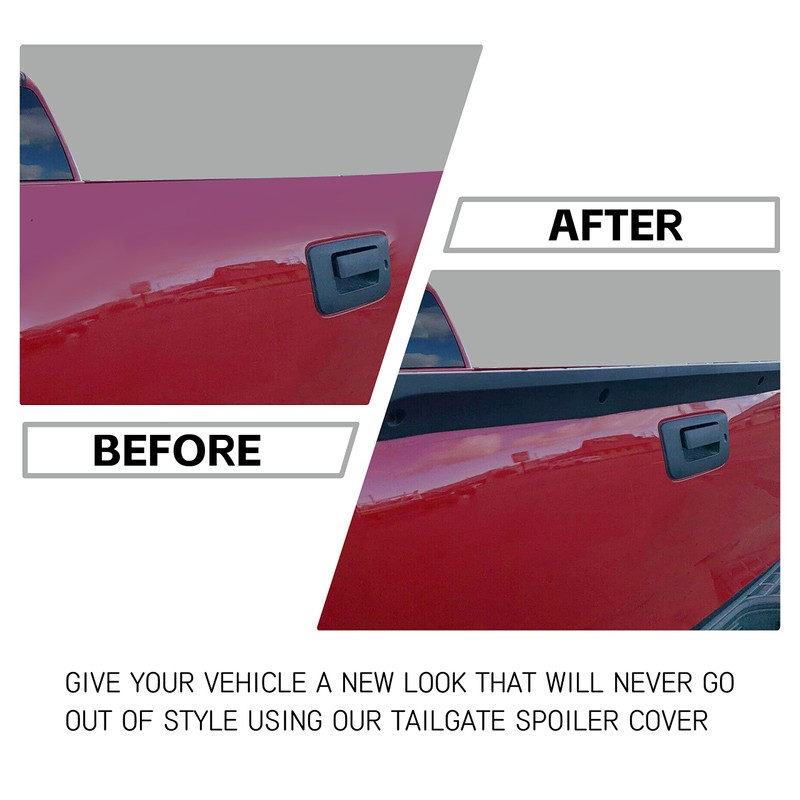 ECOTRIC Tailgate Cap Top Protector Molding Spoiler Cover Compatible with