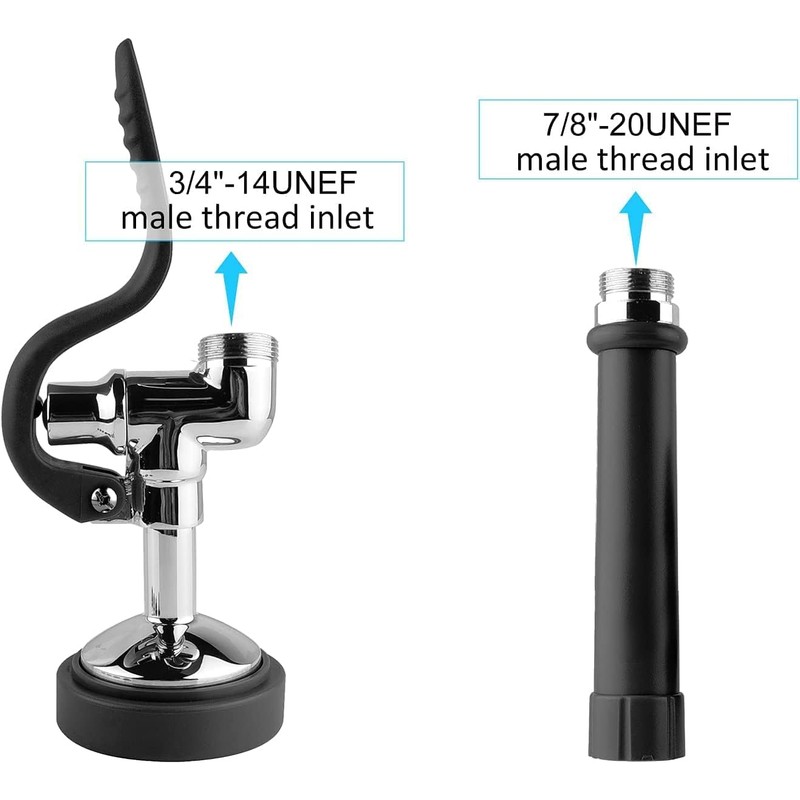 BESTJEEF Pre Rinse Sprayer Commercial Sink Faucet Spray Valve Chrome