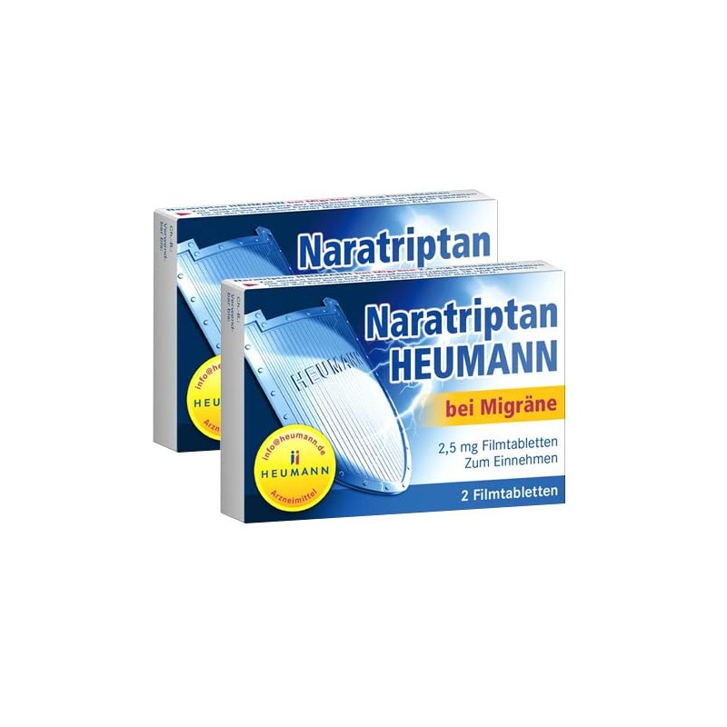 Twin Pack Set with Naratriptan Heumann for Migraines 2.5 mg