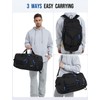 Celvetch Gym Bag for Men Women with Shoes Compartment 3-in-1