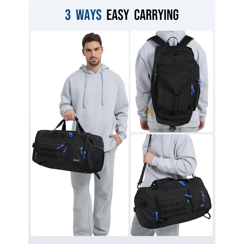 Celvetch Gym Bag for Men Women with Shoes Compartment 3-in-1