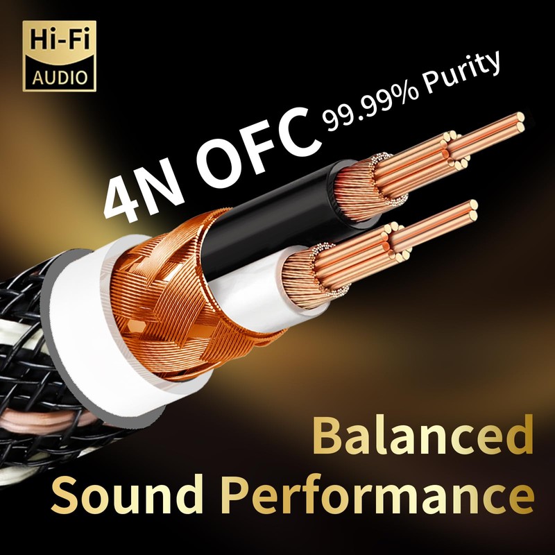 YYTCG RCA to XLR Cable 1.64FT, 2-Pack Male RCA to