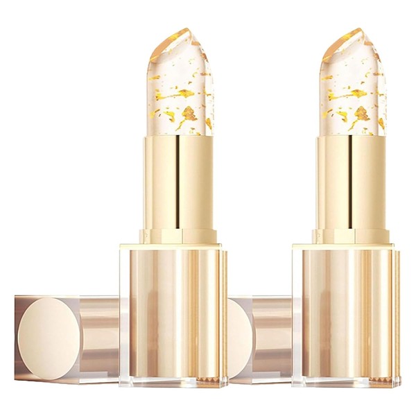 Transferproof Color Changing Lipstick, Gold Crystal Lipstick Color Changing, Long
