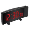 Projection Alarm Clock with 2 USB Ports LED Curved Display