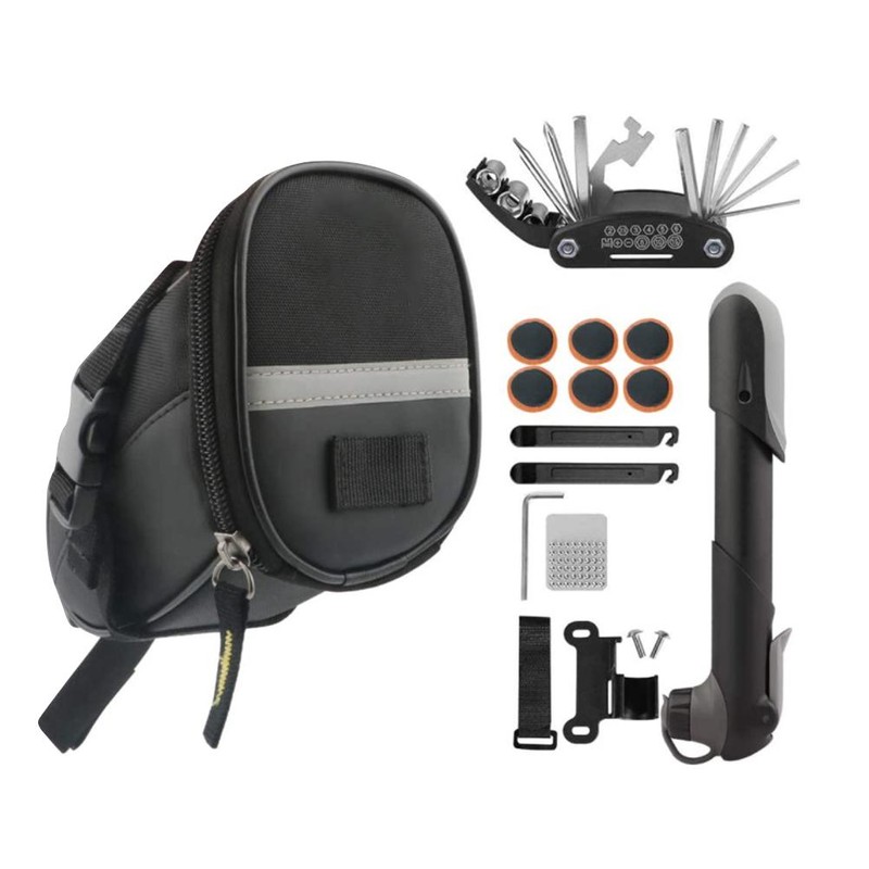 Bike Saddle Bag Repair Tools Kits Cycling Rear Seat Bag