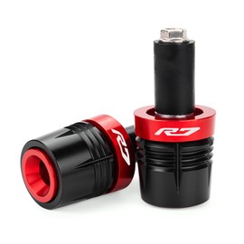 MOWOK Fit for Yamaha R7 YZF-R7 YZFR7 2021 2022 2023 2024 2025 Motorcycle Accessories Handle Bar Ends Hand Grips Plug Caps Handlebar Balance Pad Sliders (Red)