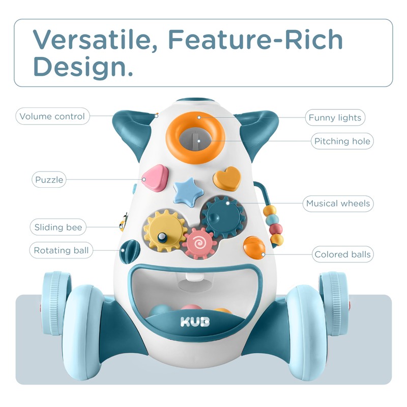 KÜB Montessori Baby Walker - Interactive Push Toy for Toddlers