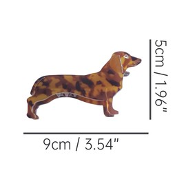 Novelty Dachshund Hair Clip,Acetate Hair Clip,Small Claw Clip for Women, 1 Count (Pack of 1)