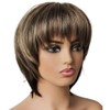 AIYLMZ Short Curly Layered Pixie Cut Synthetic Wig with Wig