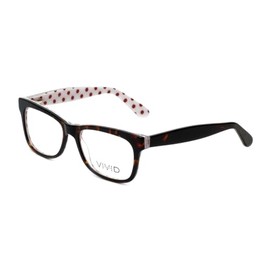 Calabria Viv Collection 870 Square Reading Glasses +2.25 Tortoise Havana White Polka-Dots Women