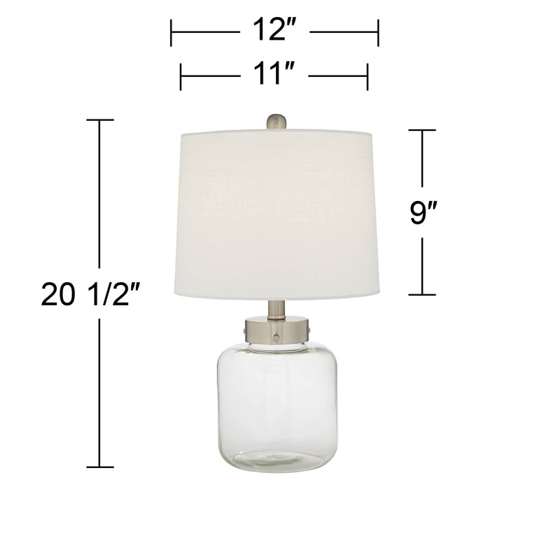 360 Lighting Coastal Accent Table Lamp Fillable 20.5" High Clear