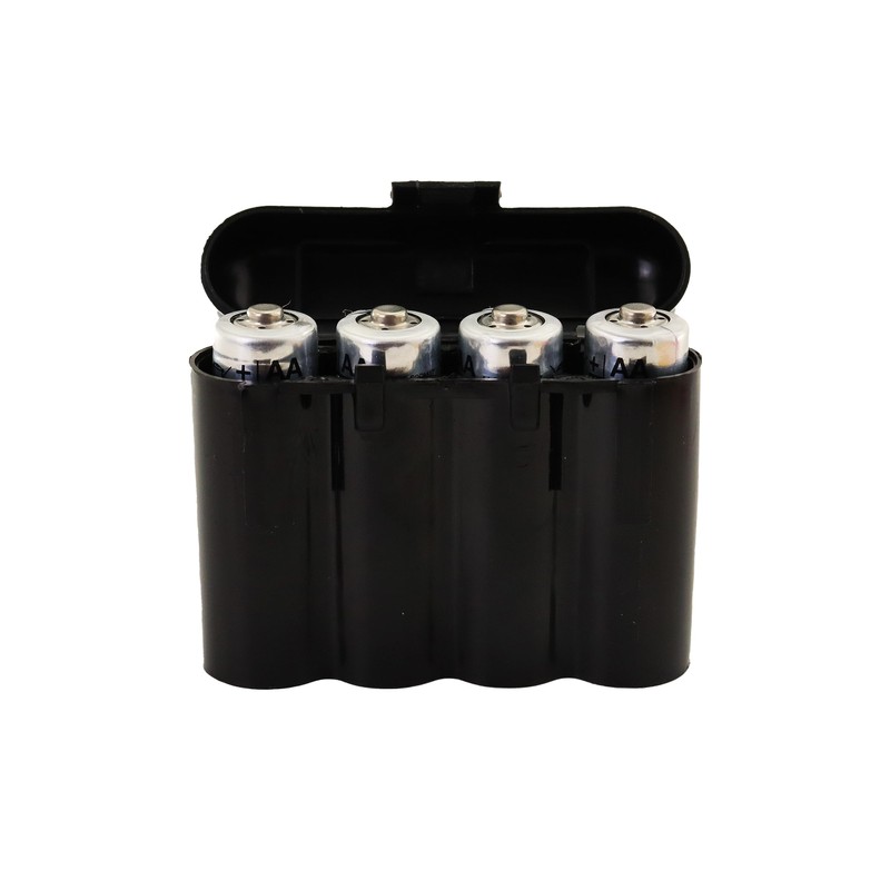 10 cajas de almacenamiento para pilas AA/AA/CR123A, color negro