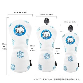 Golf Headcover Putter Cover Driver 440cc 460cc Wood Utility UT Cover Mallet Pin Type Magnetic Polar Bear (Pin)