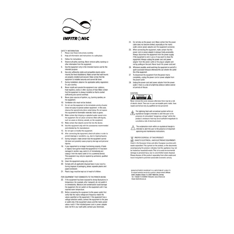 Infitronic IN18LEDKLW - 18 LEDs Piano Lamp Table Lamp Warm