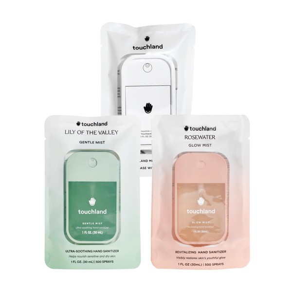 Touchland Glow Mist + Gentle Mist + White Mist Case,