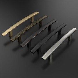 homdiy 20 Pack Brushed Nickel Cabinet Handles Kitchen Cabinet Pulls 3-3/4 Inch Hole Centers Arch Drawer Pulls for Cupboard Solid Modern Dresser Handles, Zinc Alloy