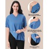 Magnetic Buttons Post Shoulder Surgery Recovery Shirt for Men V-Neck