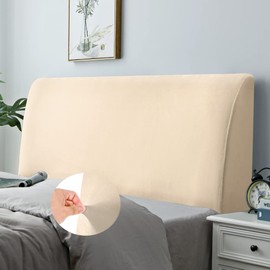 Caijin Bed Headboard Cover/Cover, Stretch Bed Headboard Slipcover, Dustproof Protective Cover for Padded Bedroom Headboard, Velvet Fabric