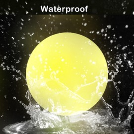 OUSCACH LED Night Light,16 Color with Remote Control IP68 Waterproof Led Ball Lights,Rechargeable and Dimmable Cordless Portable Floating Pool Lights, 8-Inch LED Orb Lamp for Swimming Pool Hot Tub