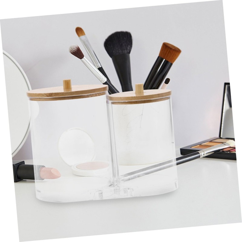 Baluue Bathroom Organizers and Storage Cotton Pad Dispenser Small Jars