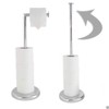 Toilet Roll Holder Free Standing Spare Roll Holder with Swivel