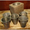 12 Replacement Sugar Mold Candle Holder - Primitive Tin Cup