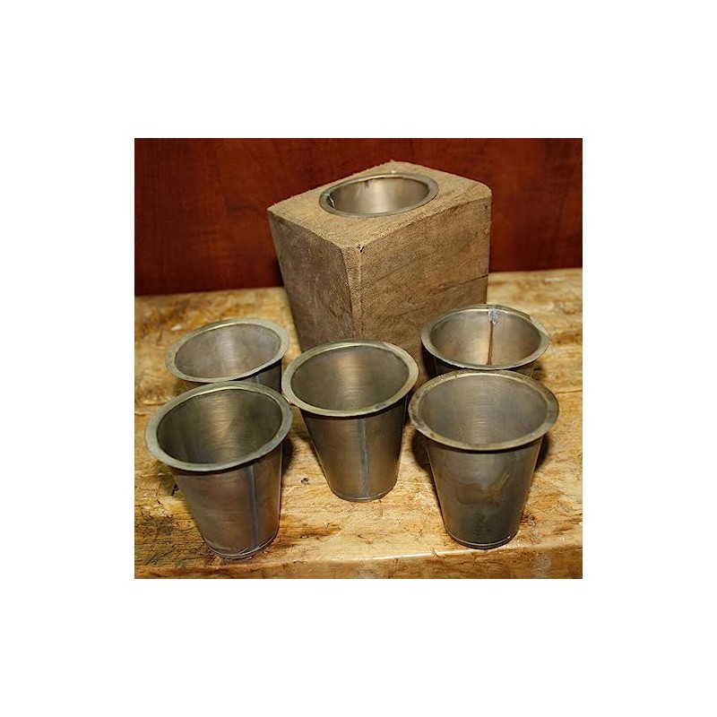 12 Replacement Sugar Mold Candle Holder - Primitive Tin Cup