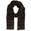 LINDENMANN Men's Scarf Black Beige Men's Scarf Thin 100% Viscose,
