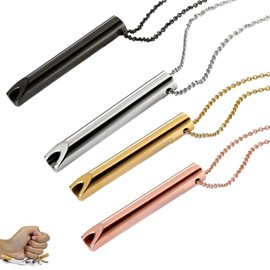 XINYUICEAN Collar de Respiración Consciente para Aliviar el Estrés, 4 Piezas Collar de Aliento, Collar de Ansiedad Collar Antitabaco Herramienta de Respiración Collar de Acero para Aliviar el Estrés